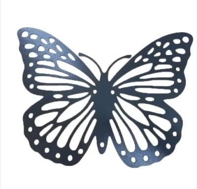 China Laser Cutting Technology Silver Delicate Butterfly Art Decoration Support Pattern Customisation en venta