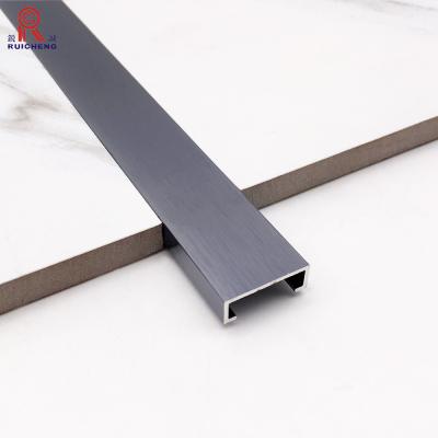 Chine 2.4m Ceramic Tile Accessories Decoration Profile Anodized Aluminum Listello Tile Trim à vendre