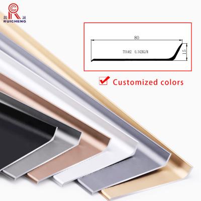 China Waterproof Aluminum Skirting Board 150mm Floor Wall Coverd Home Decoration for sale