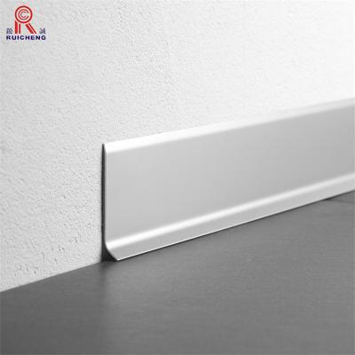 China Modern Aluminum Brushed Baseboard Skirting Board Wall Protection for sale