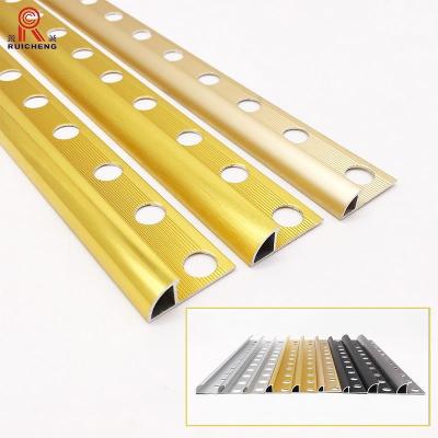 China Bronze Aluminum Corner Tile Trim 0.55mm Thickness 6063 Alu Material for sale
