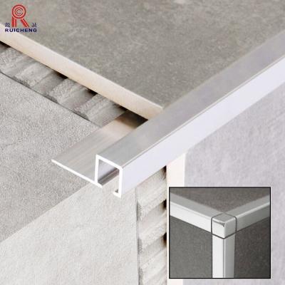 China TUV Box Edge Aluminum Tile Trim , 10.5mm Ceramic Tile Metal Edge Strips for sale