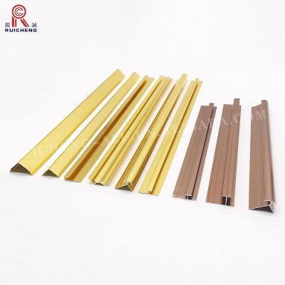 China Extruded Aluminium Wall Corner Protectors 1mm Thickness Golden Color for sale