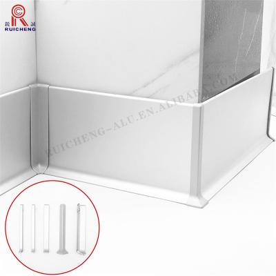 China Electroplating Aluminum Skirting Board 8.5mm Height Formaldehyde Free for sale