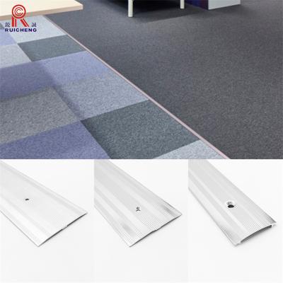 China Anodised Silver Aluminium Door Threshold Transition Strips 8.5mm Height for sale