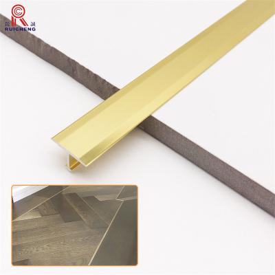 China Ceramic Border Gold Aluminum T Transition Strip Edge T Shape Aluminum Tile Trim en venta