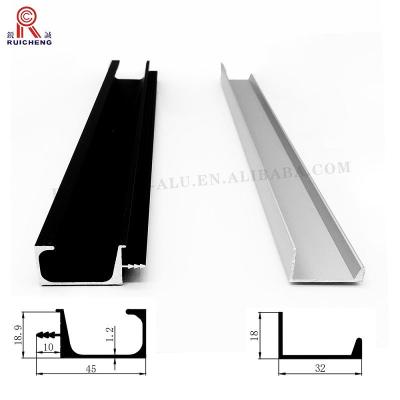 China Rush Resistant Aluminium Handle Profile , 1.2mm Thick Kitchen J Profile Handle for sale