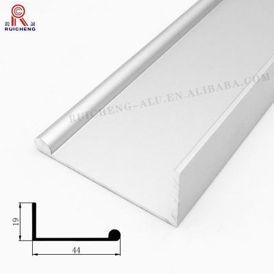 China 6060 Aluminium Handle Profile , T6 0.9mm J Profile Handle For Wardrobe for sale