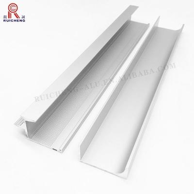 China J Profile Aluminium Profile Trim Handle , 1.2mm Brushed Aluminum Drawer Pulls for sale