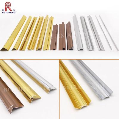 China Golden Decorative Aluminum Trim Molding 10mm X 20mm Mill Finished for sale