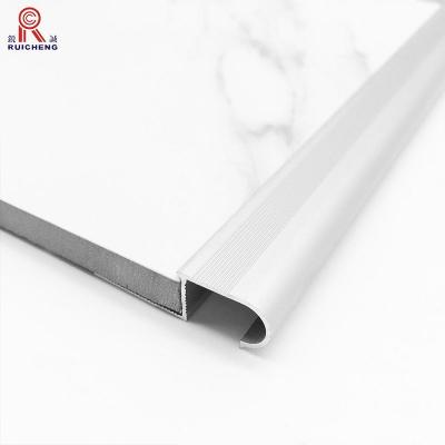 China Indoor Aluminium Stair Nosing Edge Trim , 1.5mm Anodized Aluminum Stair Nosing for sale