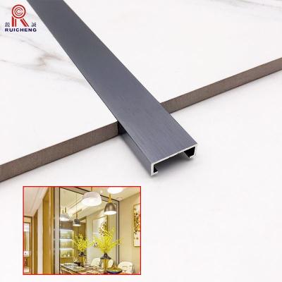 China Gold Listello Tile Trim Extruded Aluminium Material For UV Board for sale