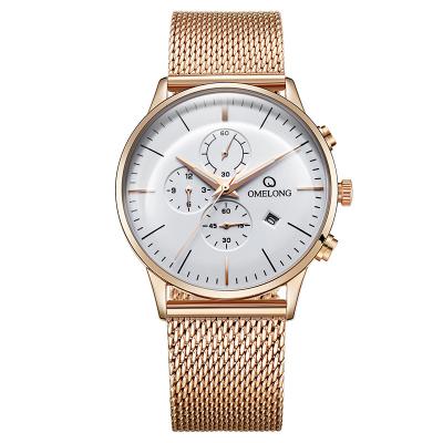 China Luxury Men Quartz Watch Relogio Masculino Wristwatch Mesh Strap Waterproof Sport Watch for sale