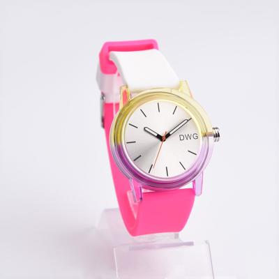 China Plastic Case Silicone Strap Watches Women'S Sporting Optimum Performance for sale