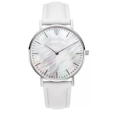 China Leather Band Modern Minimalist Watches , Quartz Japan Movt Womens Watch for sale