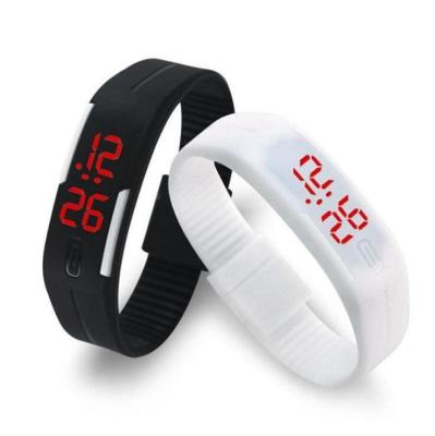 China Silicone Band LED Digital Watch Water Resistant CE ROHS Approved for sale