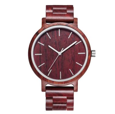 China Handmade sandalwood watch with Japan quartz movement OEM sandal wooden watch men for sale