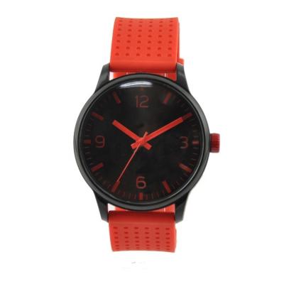 China Complete Calendar Silicone Sports Watch With Rubber Bands Black Alloy Case for sale