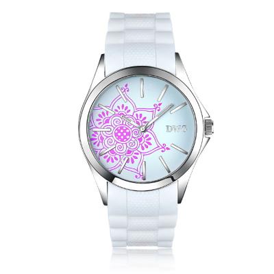 China Japan Movt Silicone Sports Watch With Multi - Color Interchangeable Band for sale