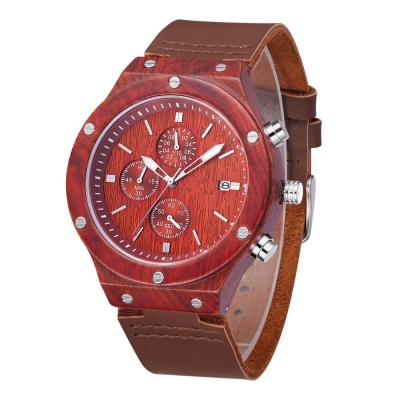 中国 シンプルな設計のダイヤルの人のための木の時計ケースの木の腕時計 販売のため