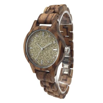 China Luxury quartz wrist watch wooden watch band for sale