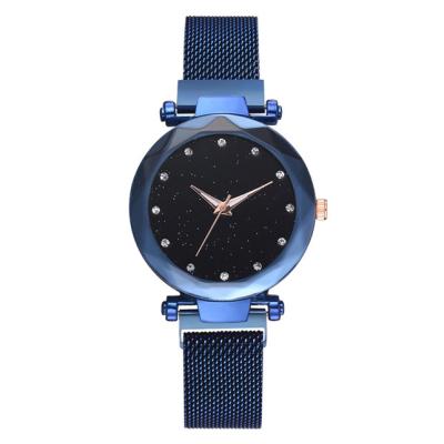 China Fashion Sky Dial Quartz Ladies Wrist Watches , Luxury Magnetic Strap Watch for sale
