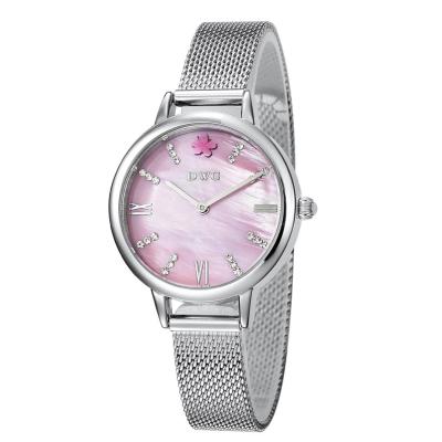Chine Montre de quartz d'alliage de surface de diamant de mode, montres-bracelet de dames de quartz de bande de maille à vendre