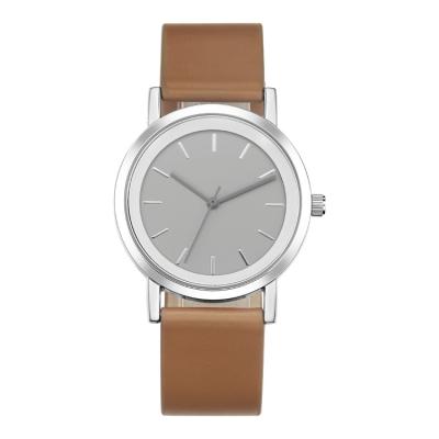 China Women High Accuracy Quartz Watches 12 Month Guarantee With Brown Leather Band for sale