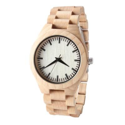 China Reloj minimalista análogo del movimiento del cuarzo de los hombres, reloj de bambú de madera de la naturaleza en venta