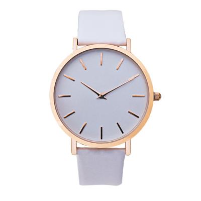 China Leather Strap Quartz Ladies Wrist Watches 3 5 10 ATM Stainless Steel Case Back for sale