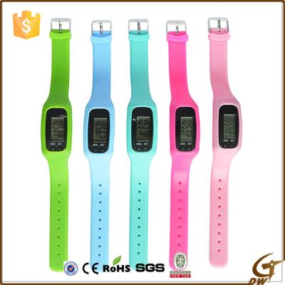 China ROHS Silicone Pedometer 1ATM LED Digital Watch Sport for sale