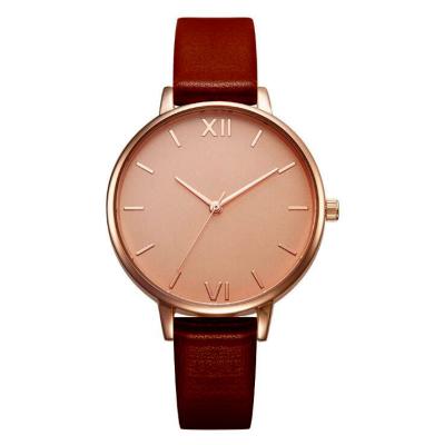 China 3ATM Waterproof Alloy Quartz Watch Small Size Genuine Leather Strap Watch for sale
