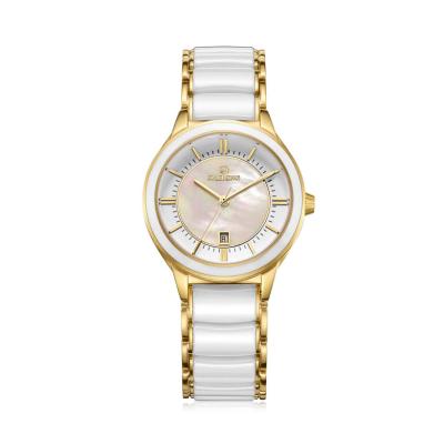 China Relógio de pulso de aço inoxidável cerâmico do negócio da exposição da data do relógio de quartzo do homem do OEM à venda