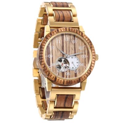 China Skeleton Dial Automatic Mens Wrist Watches Mechanical Movement 5ATM Waterproof for sale