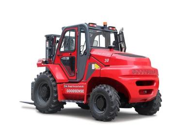 China Hydraulic Rough Terrain Forklift 3 Ton 4 Wheel Drive Power Steering for sale
