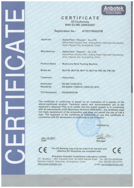 CE - Shenzhen Ouya Industry Co., Ltd.