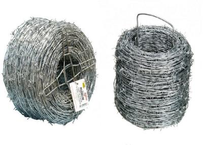 China Class 1 Standard 12.5 Guage Galvanised Steel Barbed Wire 2 Points 5 Inch Spacing for sale