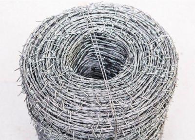 China Sharp Edge 3'' Electro Galvanized Barbed Wire 2 Strand for sale