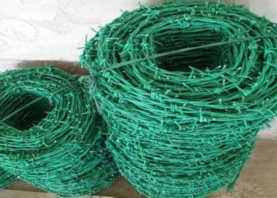 China 13x13 50kg Plastic Coated Barbed Wire 7.5cm Farm And City for sale