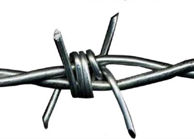 China Q235 4 Points Double Twisted Barbed Wire Weather Resistance Cow Wire Fence for sale