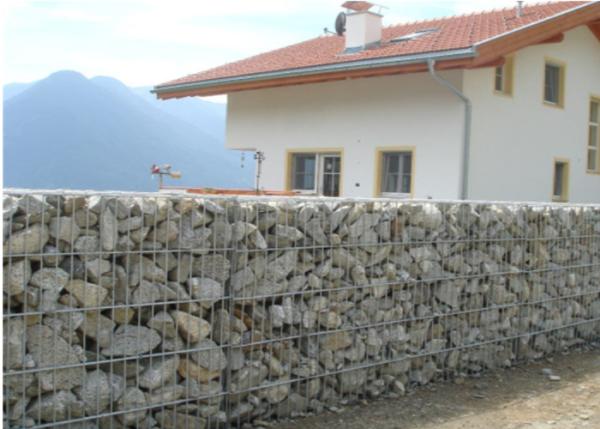 Quality 75x75mm 4mm Diameter Welded Gabion Mesh 30cm Fence Filled With Rocks for sale