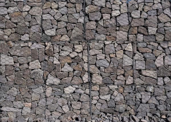 Quality Triple Twist Stone Filled Woven Wire Gabion Baskets 2x1x1m 245g/M2 Zinc Coating for sale