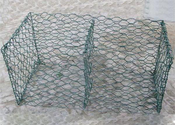 Quality Hexagonal Woven Pvc Coated Gabion Stone Cage 2×1×1m for sale