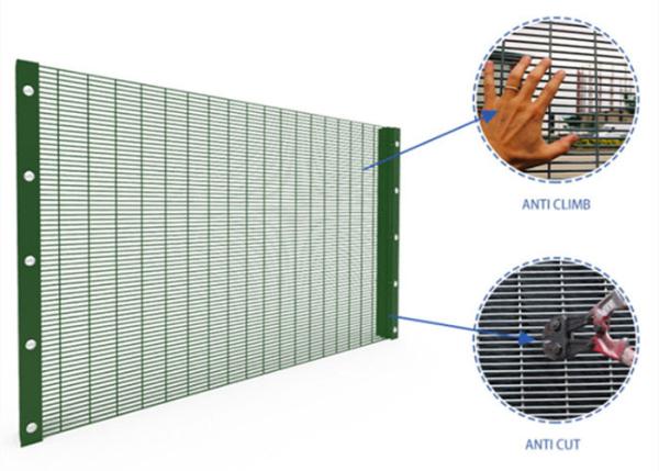 Quality Anti Climb 4mm 358 Prison Mesh Fencing 2.2m for sale