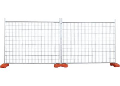 China 2.1m Moveable Retractable Temporary Construction Fence Panel 32mm Dia Round Tube for sale