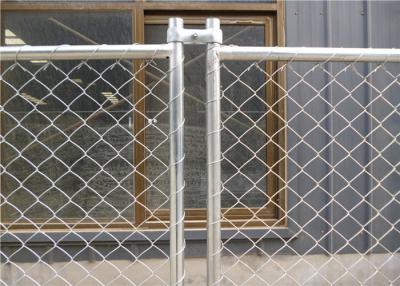 China Galvanized Metal Construction Fence Panels Chain Link 75x75mm 6x12ft for sale