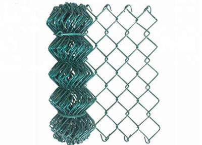 China 1.2mm To 5mm Pvc Coated Diamond Mesh 6m Cyclone Wire Fence For Basketball Court for sale