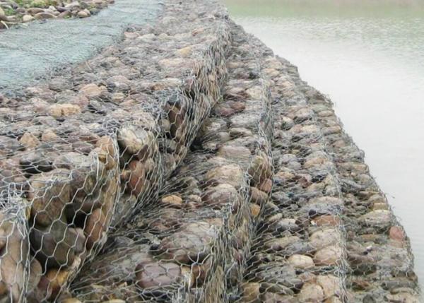 Quality 2mm Hex 1x1x0.5m Galvanised Steel Gabion Cages For Dam Protection for sale