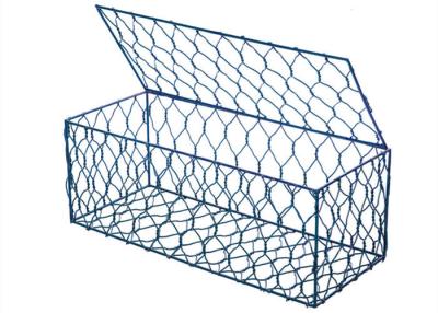 Chine Le PVC a enduit 2.0mm Gabion Mesh Basket tissage hexagonal de trou de 9 x de 11cm à vendre