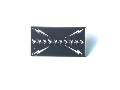 China Flag Shaped Soft Enamel Lapel Pins / Dye Black Metal Enamel Pins 1.25 inch for sale
